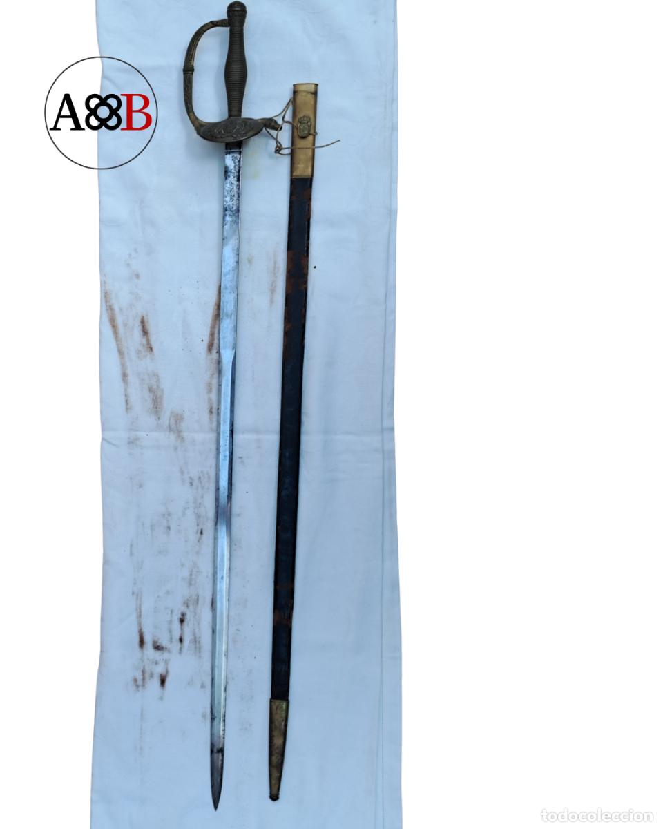 Militaria: ESPADA OFICIAL EJ&Eacute;RCITO ESPA&Ntilde;OL &mdash; F&Aacute;BRICA DE TOLEDO 1885 &mdash; ALFONSO XII &mdash; CON VAINA &mdash; ORIGINAL
