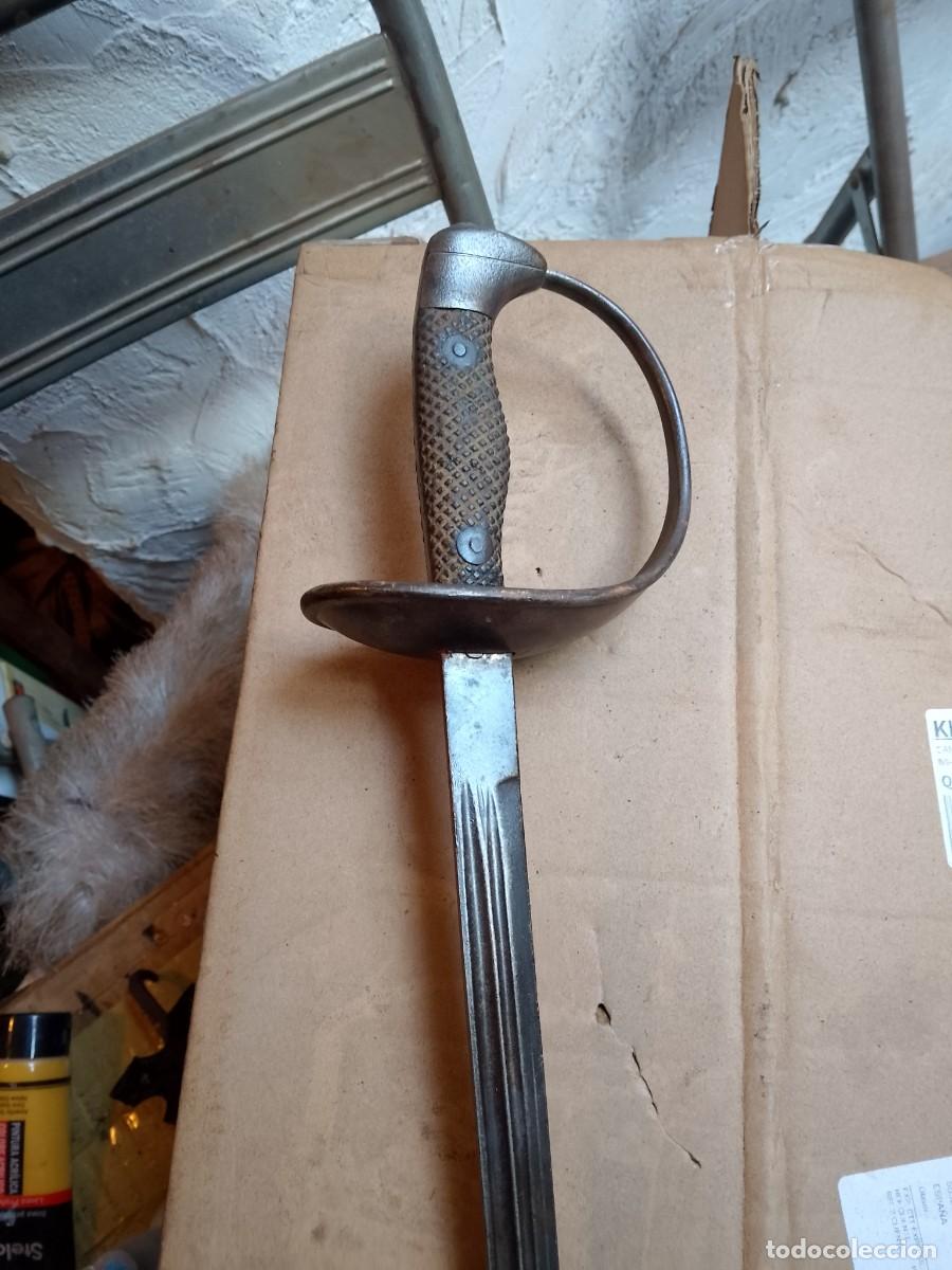 Militaria: Sable antiguo fabricado en Toledo 91cm