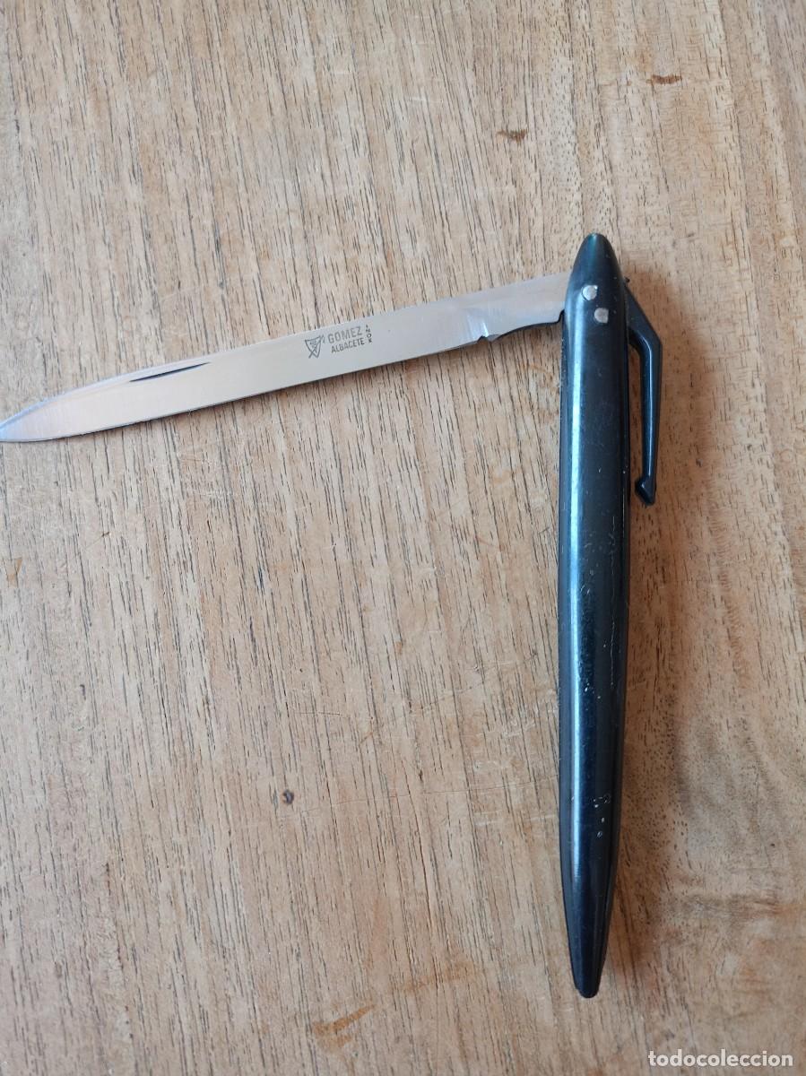 Militaria: NAVAJA DE BOLSILLO G&Oacute;MEZ. ALBACETE. CON CLIP DE BOL&Iacute;GRAFO. A&Ntilde;OS 80.