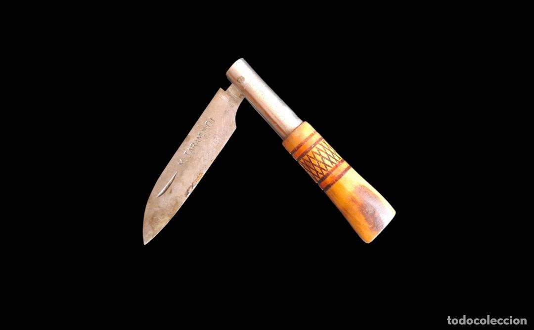 Militaria: (NA-260411)NAVAJA M.TARAMUNDI - MARCADA MANUALMENTE EN LA CACHA HORJADA