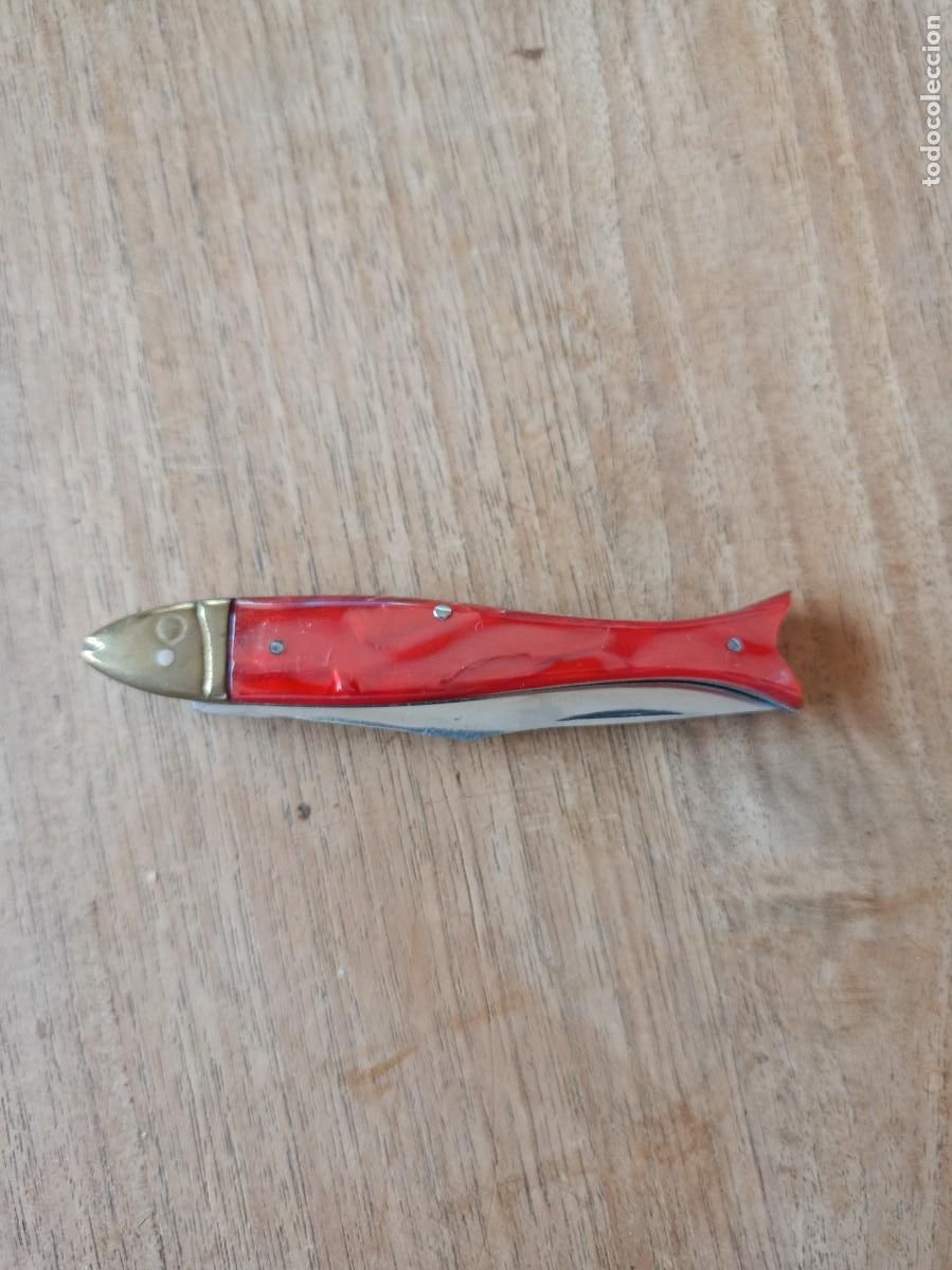 Militaria: NAVAJA DE ALBACETE. FORMA DE PEZ. A&Ntilde;OS 80.