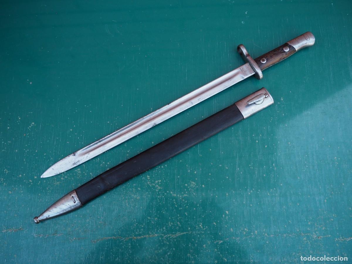 Militaria: Bayoneta Espa&ntilde;ola Modelo 1911 &ndash; Toledo &ndash; Artiller&iacute;a F.A. Nacional &ndash; Hoja Excelente &ndash; Vaina Perfecta