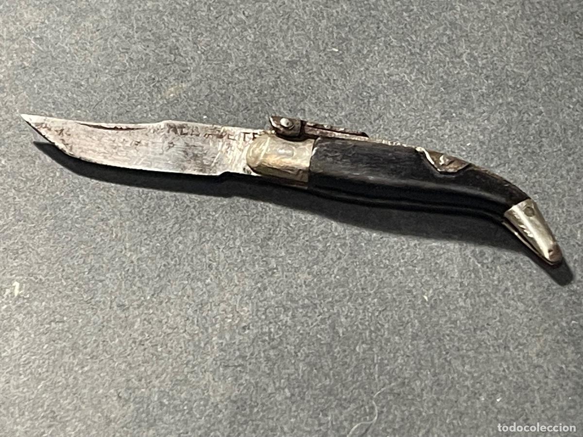 Militaria: ANTIGUA NAVAJA MINIATURA - DE FABRICACI&Oacute;N ALBACETE . MARCADO EN LA HOJA CACHAS DE ASTA