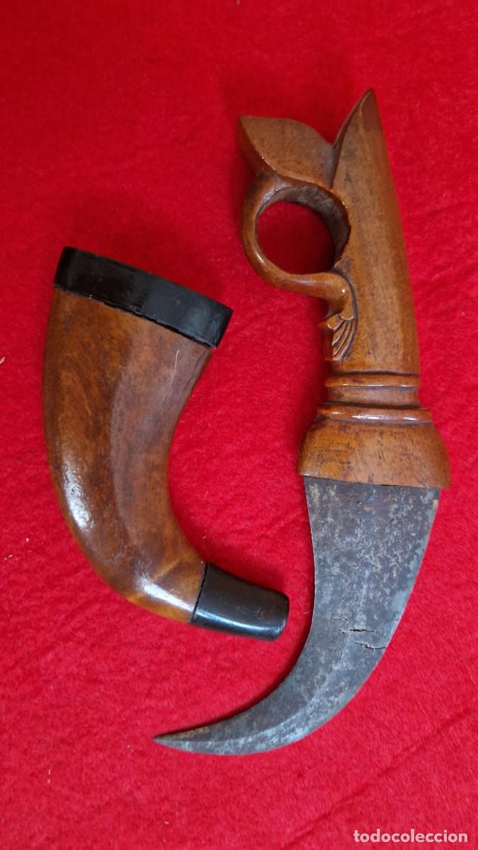 Militaria: Antiguo karambit cuchillo tradicional del sudeste asi&aacute;tico, daga
