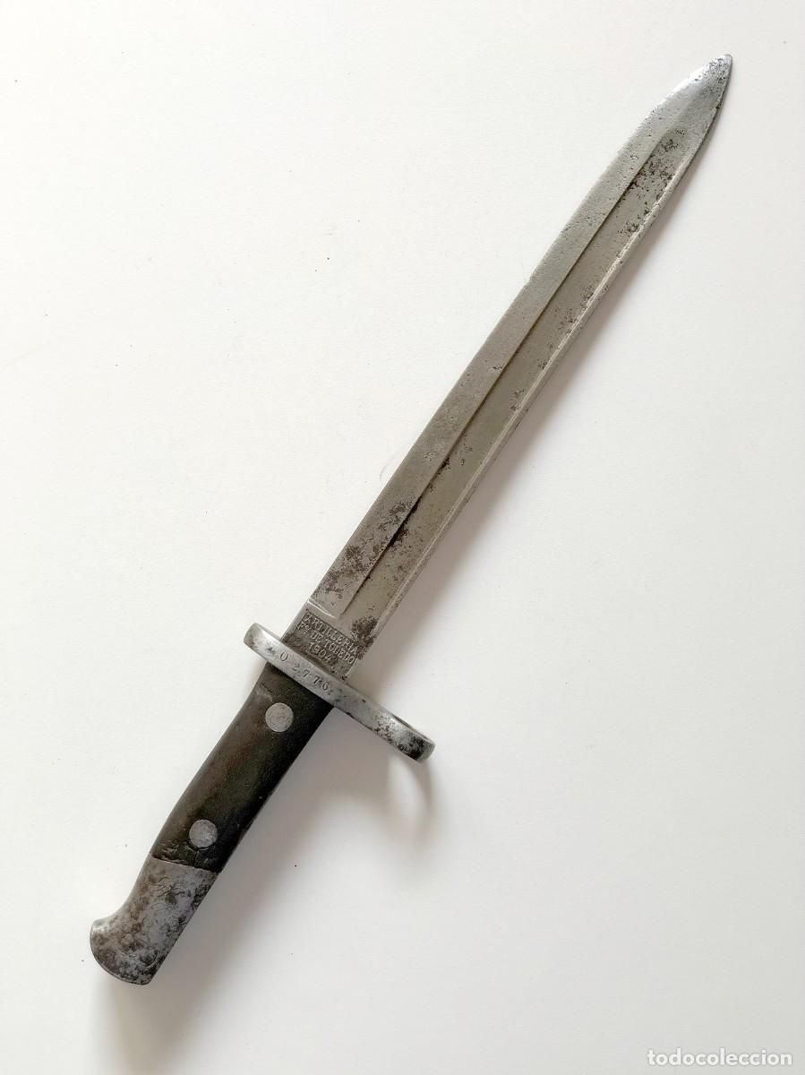 Militaria: Bayoneta Corta. Mauser Espa&ntilde;ol. Guerra Civil. Fabrica Armas Toledo. Artiller&iacute;a. 1904. Guadalajara