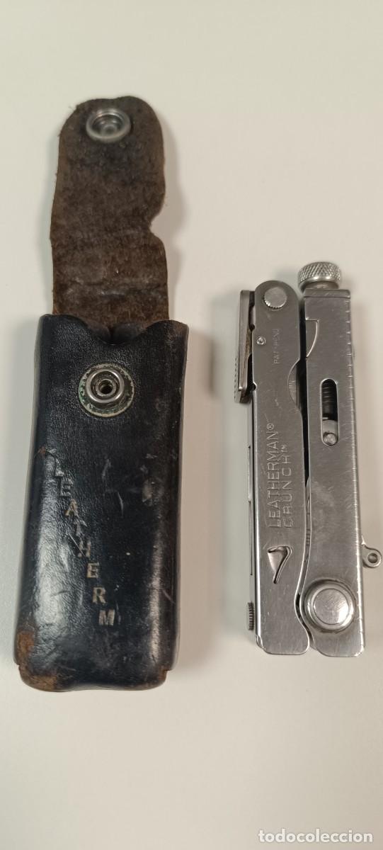 Militaria: ALICATES MULTIUSOS LEATHERMAN CRUNCH, CON FUNDA DE CUERO