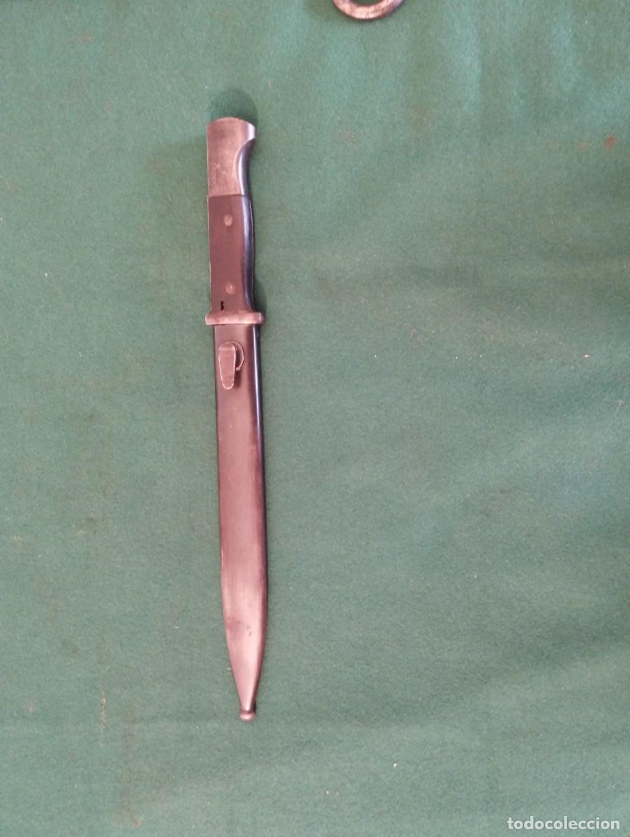 Militaria: Bayoneta portuguesa de fabricaci&oacute;n alemana para el fusil Mauser M/37.