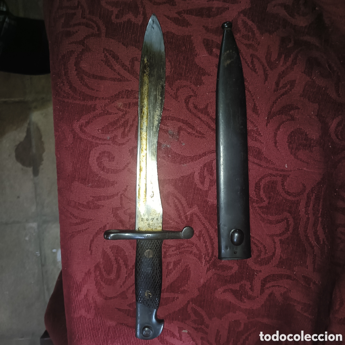 Militaria: Machete Bayoneta Espa&ntilde;ola modelo 1941 M41 Mauser 1943 Coru&ntilde;a
