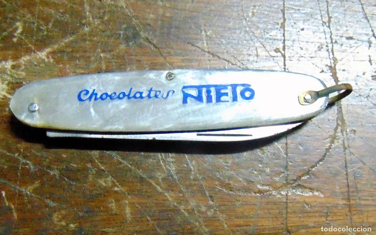 Militaria: NAVAJA PUBLICITARIA CHOCOLATES NIETO , QUINTANAR , NAVAJA ZAFRILLA 14 CM