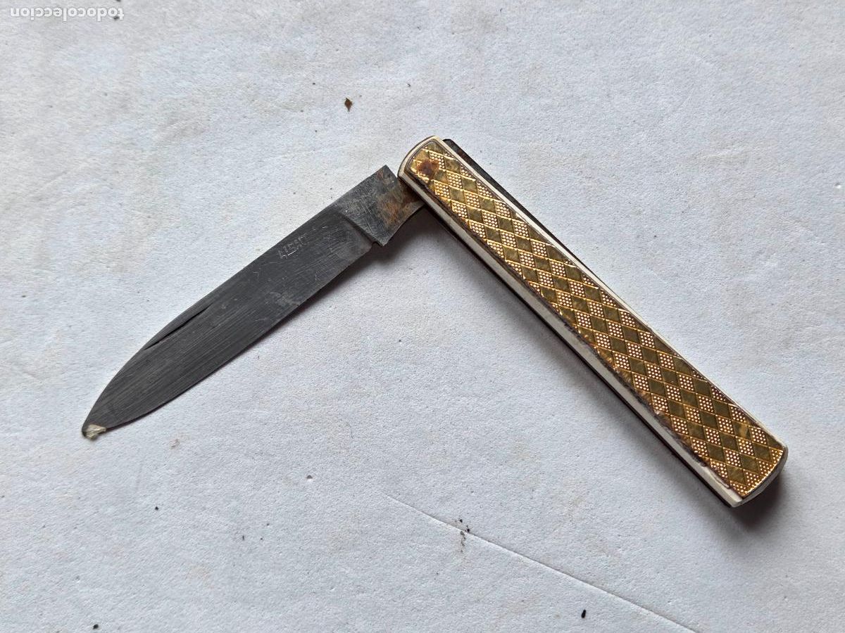 Militaria: NAVAJA ALBACETE DORADA