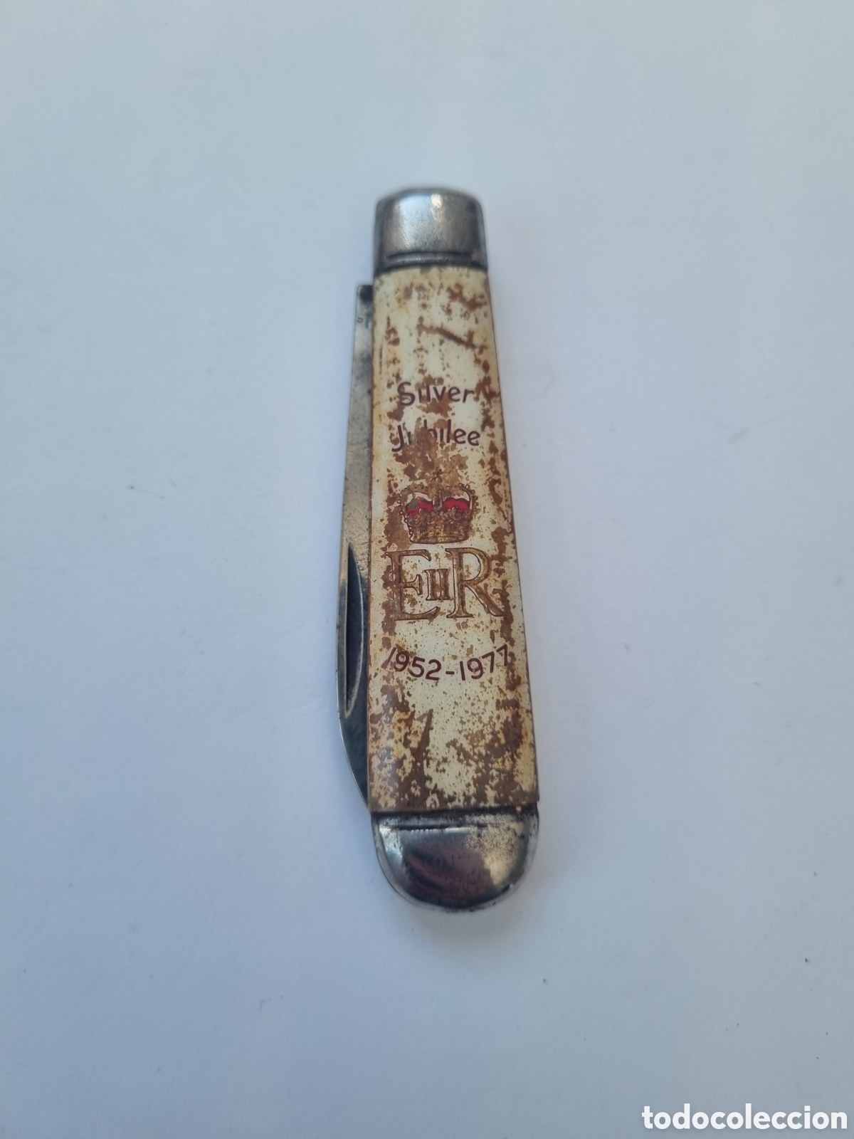 Militaria: Navaja jubileo plata Isabel II 1952-1977 Elizabeth Regina8