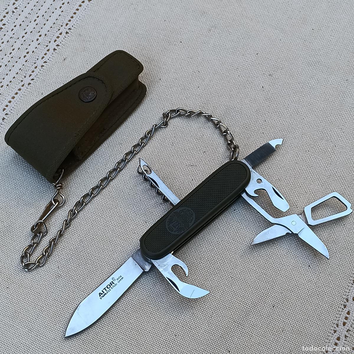 Militaria: ESTUCHE MARCA AITOR - NAVAJA MULTIUSOS EJERCITO -