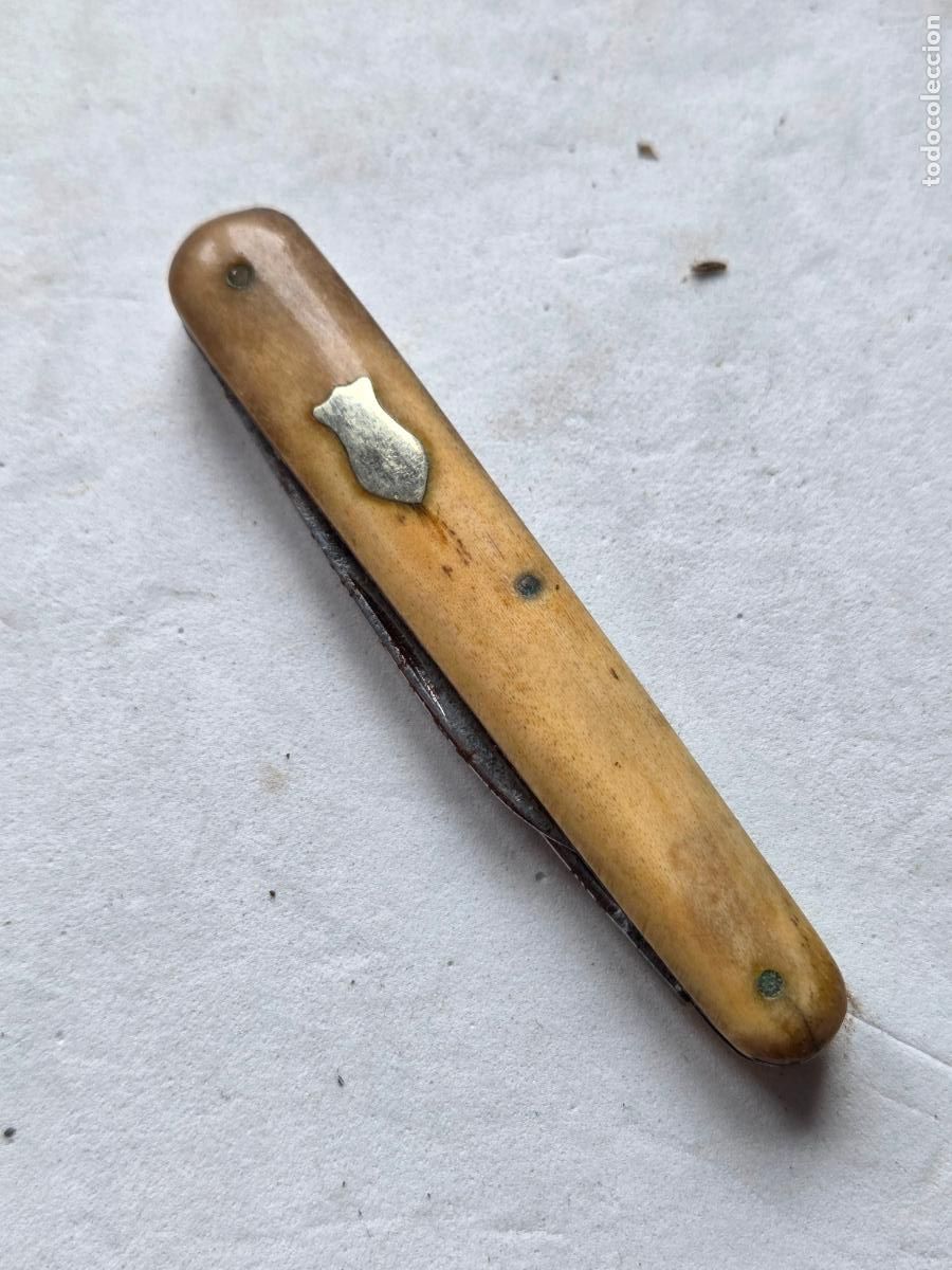 Militaria: NAVAJA SOLINGEN CACHAS DE HUESO