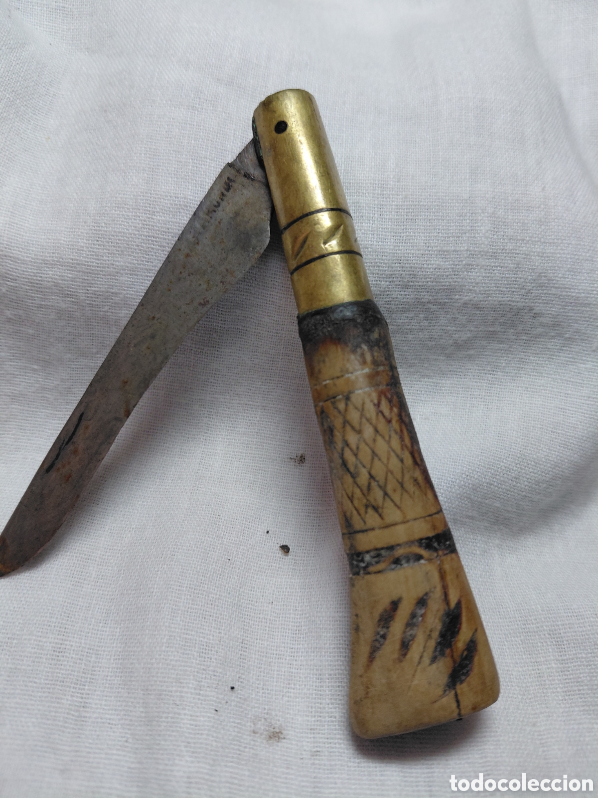 Militaria: ANTIGUA NAVAJA MARCADA EN LA HOJA TARAMUNDI.ESTADO COMO SE VE EN LAS FOTOS
