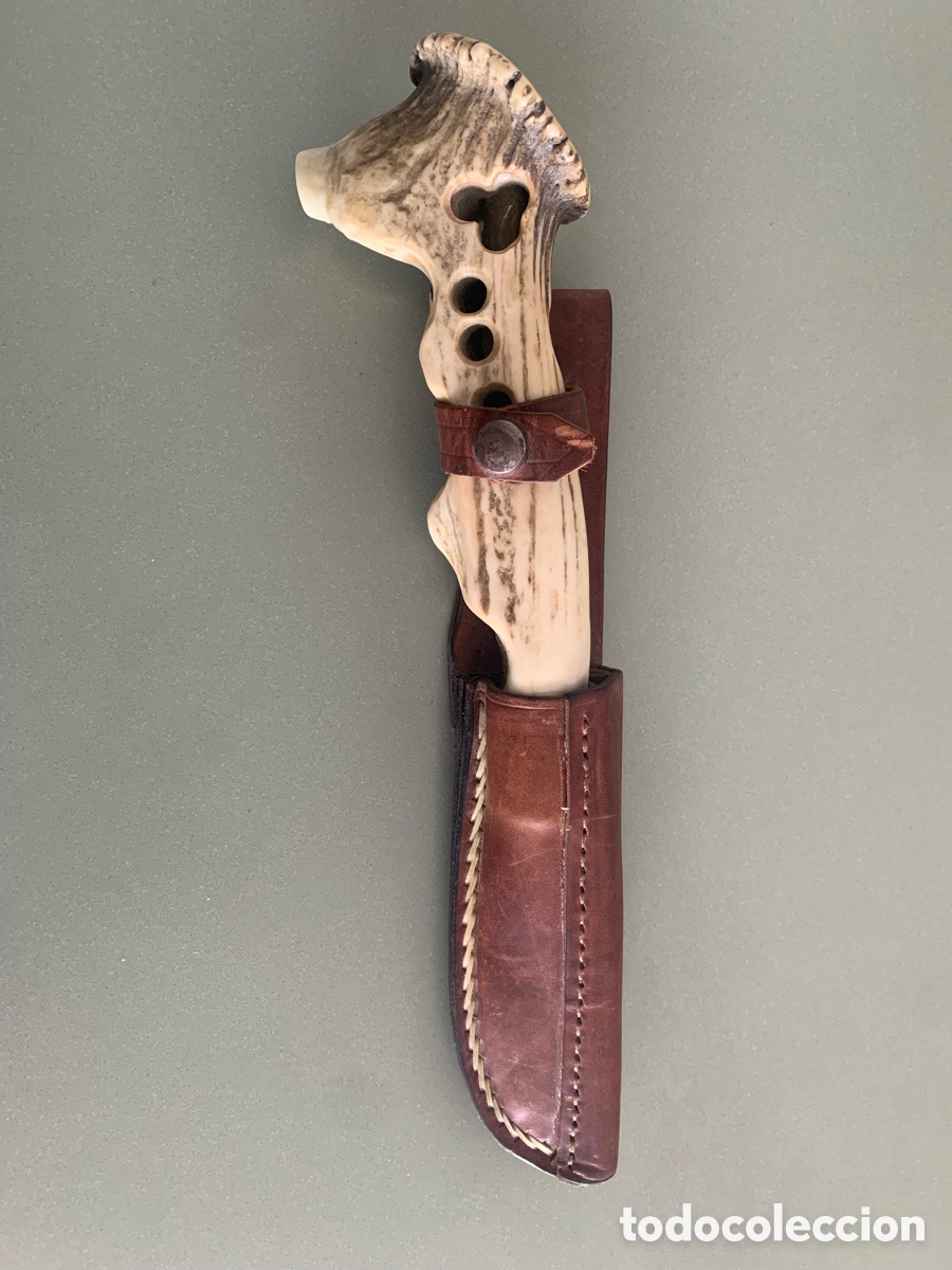 Militaria: Cuchillo muy robusto artesanal raro y antiguo