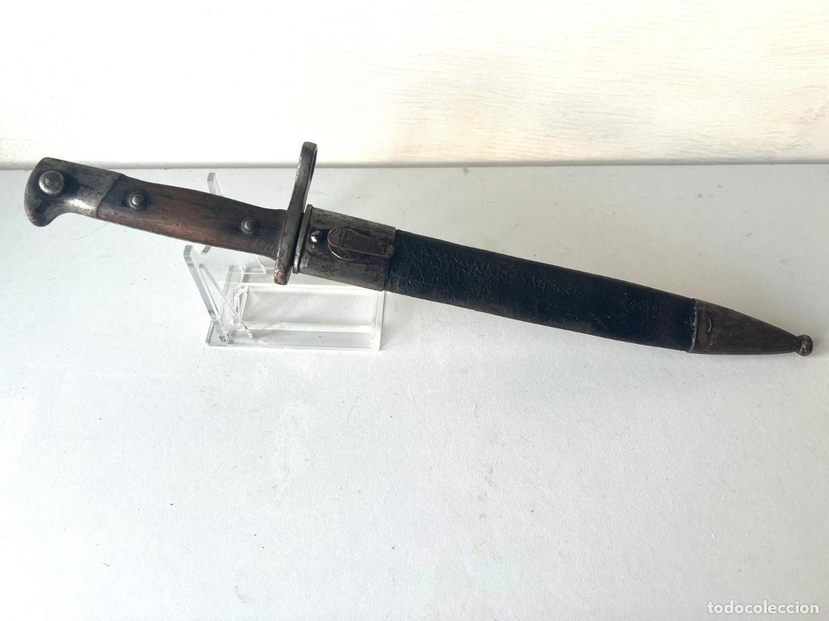 Military Antiques: bayoneta alemana con funda de piel &rdquo;SIMOM&rdquo;