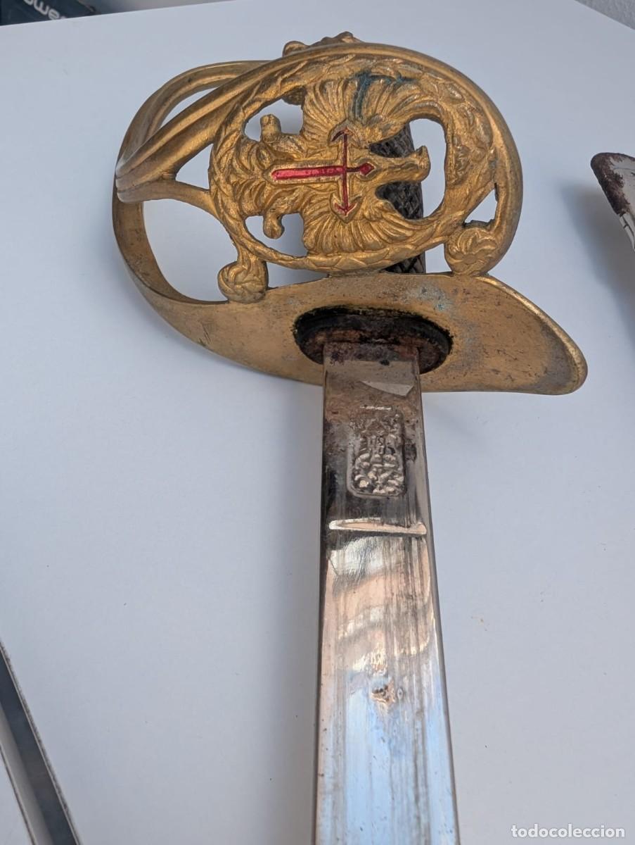 Militaria: Sable de oficial del Ej&eacute;rcito Espa&ntilde;ol modelo 1943 Puerto Seguro con vaina
