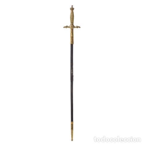 Militaria: Espada de oficial - Armas Reales de Portugal Rey Lu&iacute;s I - Siglo XIX