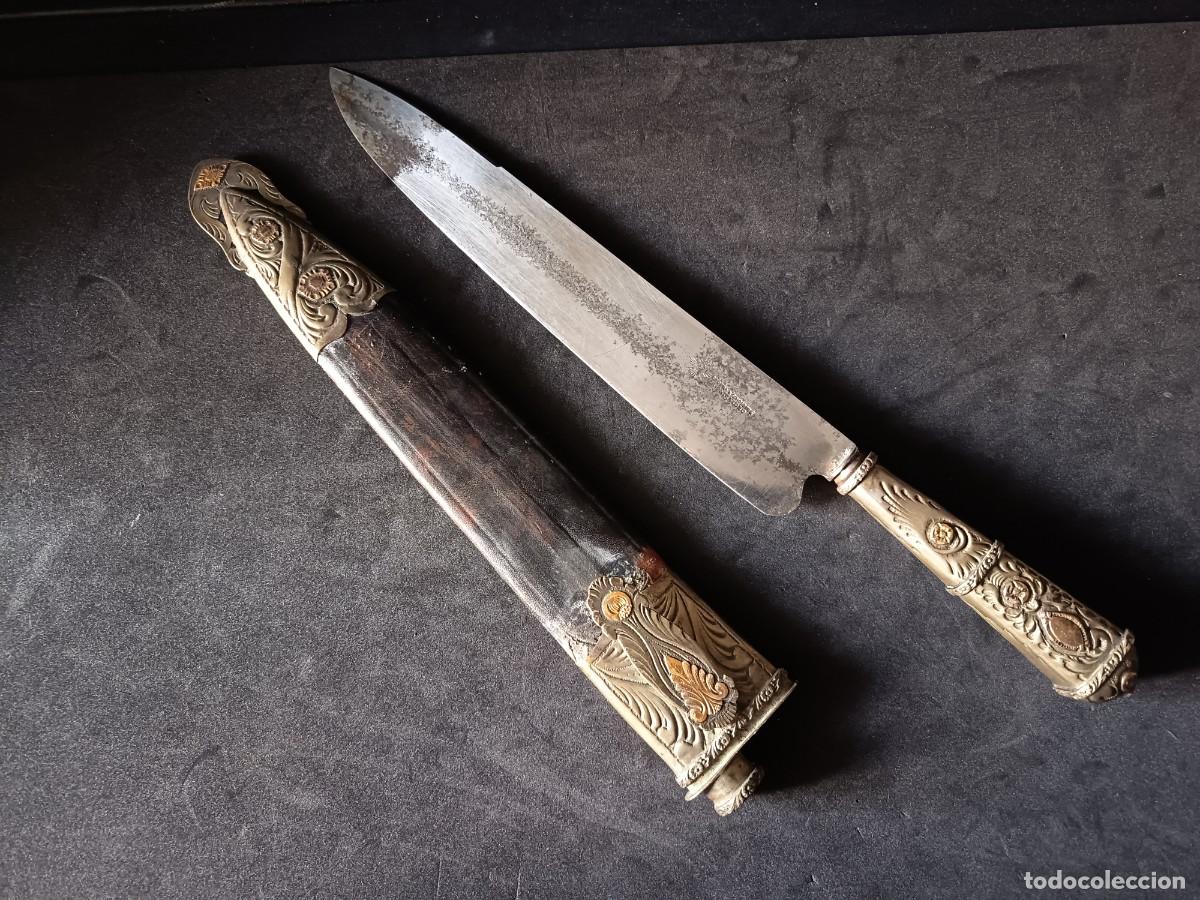Militaria: Cuchillo fac&oacute;n argentino Broqua & Scholberg siglo XIX