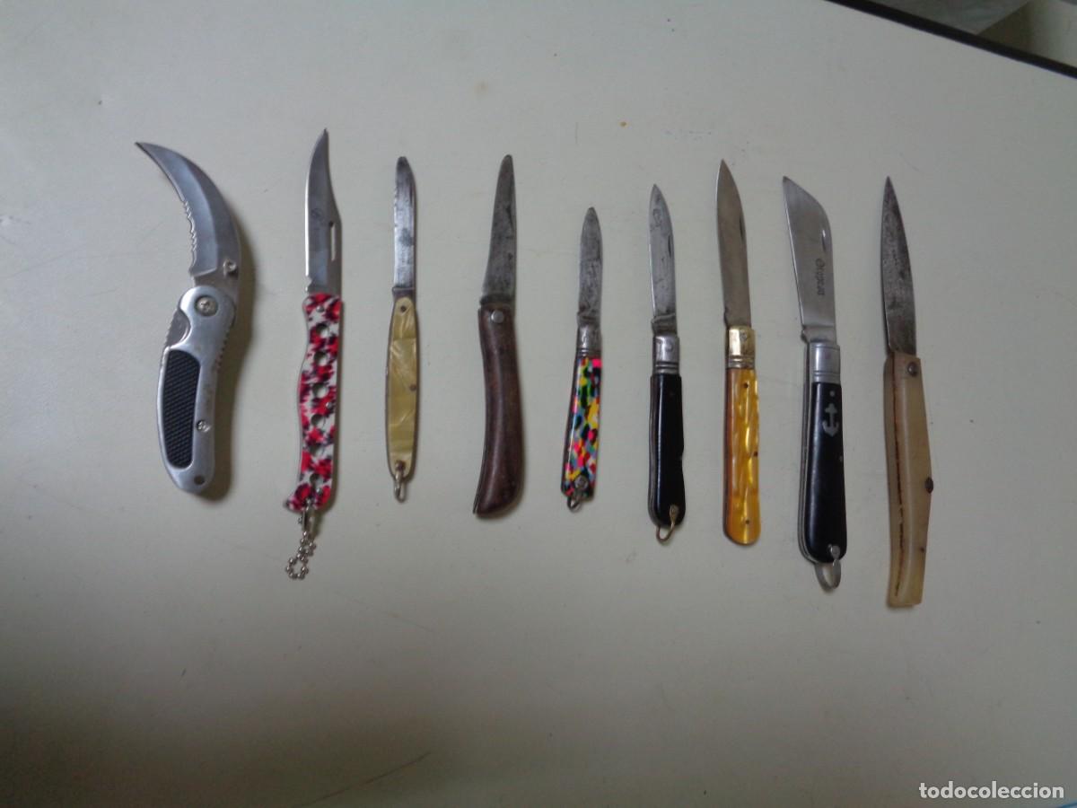 Militaria: lote de 9 navajas antiguas