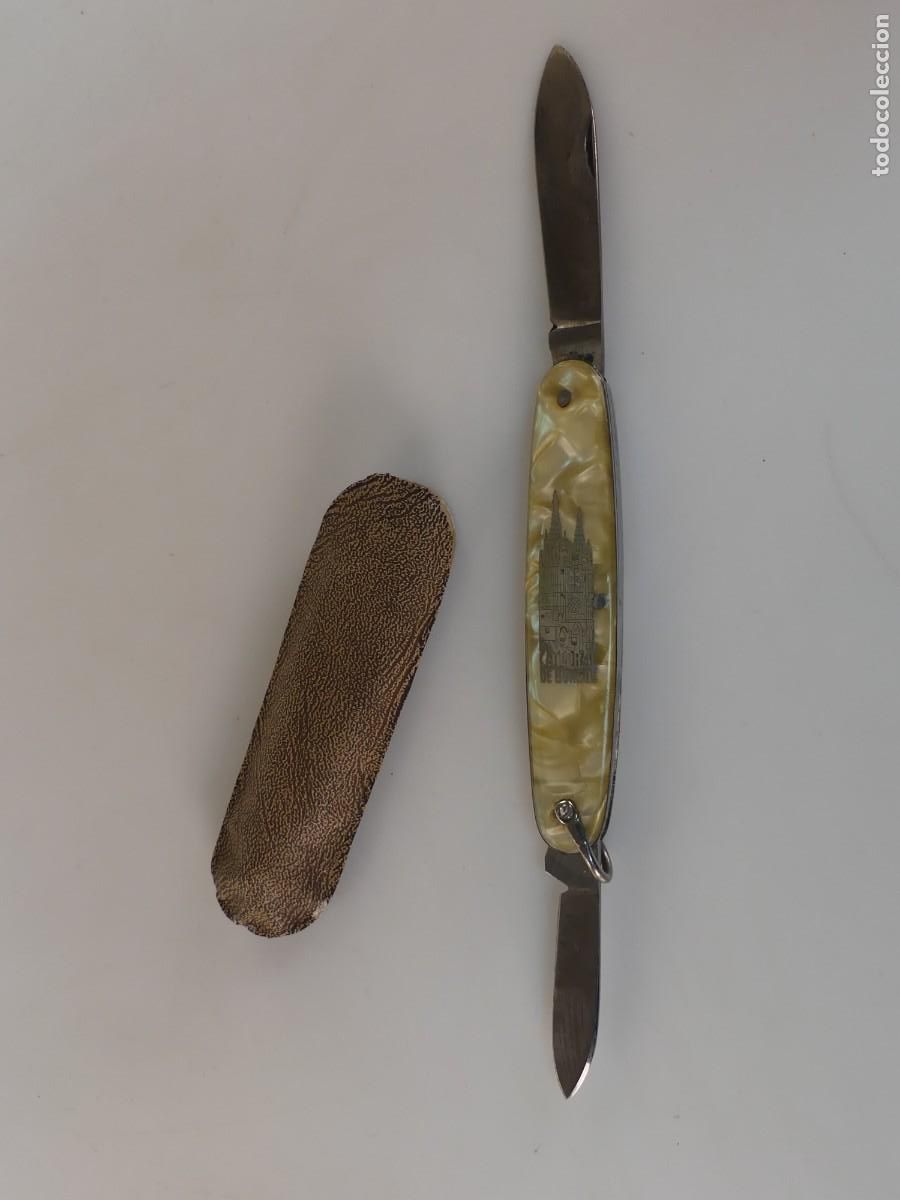 Militaria: NAVAJA DOBLE HOJA SOUVENIR DE CATEDRAL DE BURGOS
