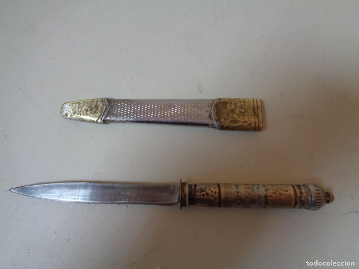 Militaria: daga o estilete andaluz de dama siglo XIX, bien conservado y con funda