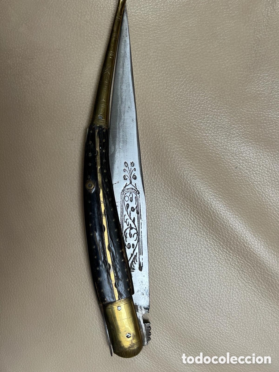 Militaria: Navaja antigua siglo XIX