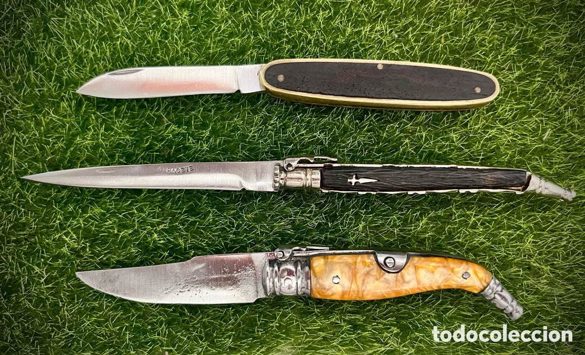 Militaria: Lote 3 navajas antiguas Albacete