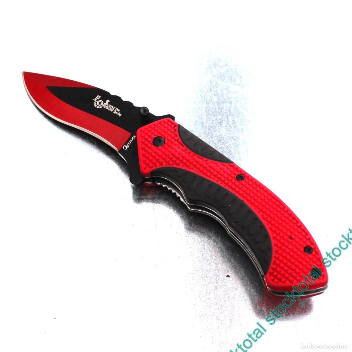 Militaria: Navaja Albainox.FOS Negra/ roja.H: 8.5 Marca: ALBAINOX Mango: ABS-goma 18083-A