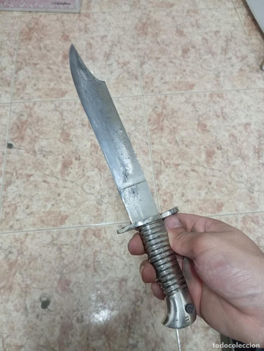 Militaria: Raro Cuchillo-bayoneta pe&oacute;n caminero siglo 19