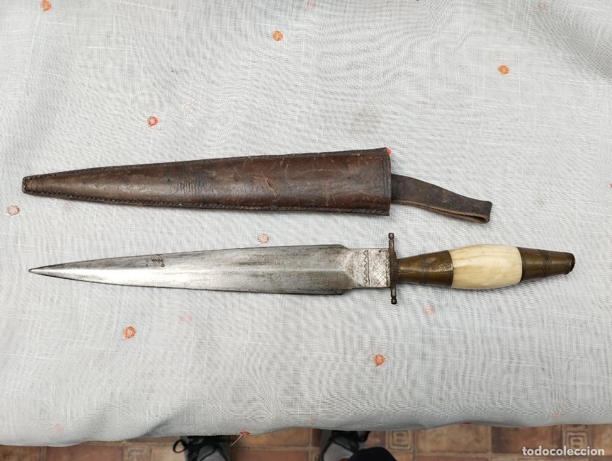 Military Antiques: Daga cuchillo caza pu&ntilde;o hueso