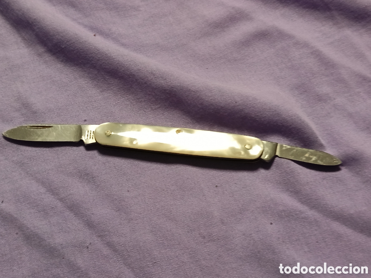 Militaria: BONITA NAVAJA FRUTERA DOBLE HOJA, INGLESA