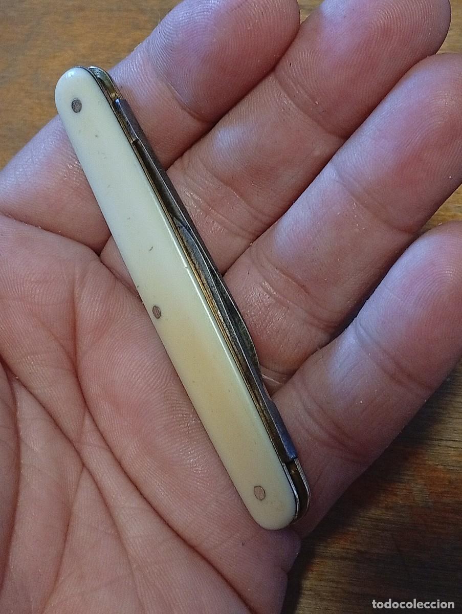 Militaria: ELEGANTE NAVAJA WINGFIELD ROWBOTHAM & CO SHEFFIELD DOBLE HOJA ACERO CARBONO INGLATERRA PRINCIPIOS XX