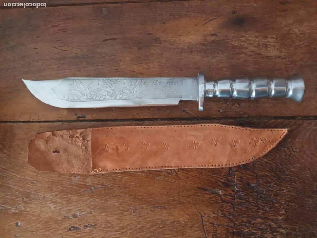 Militaria: CUCHILLO MACHETE OAXACA MEXICO HOJA CON LEYENDA Y GRAVADA