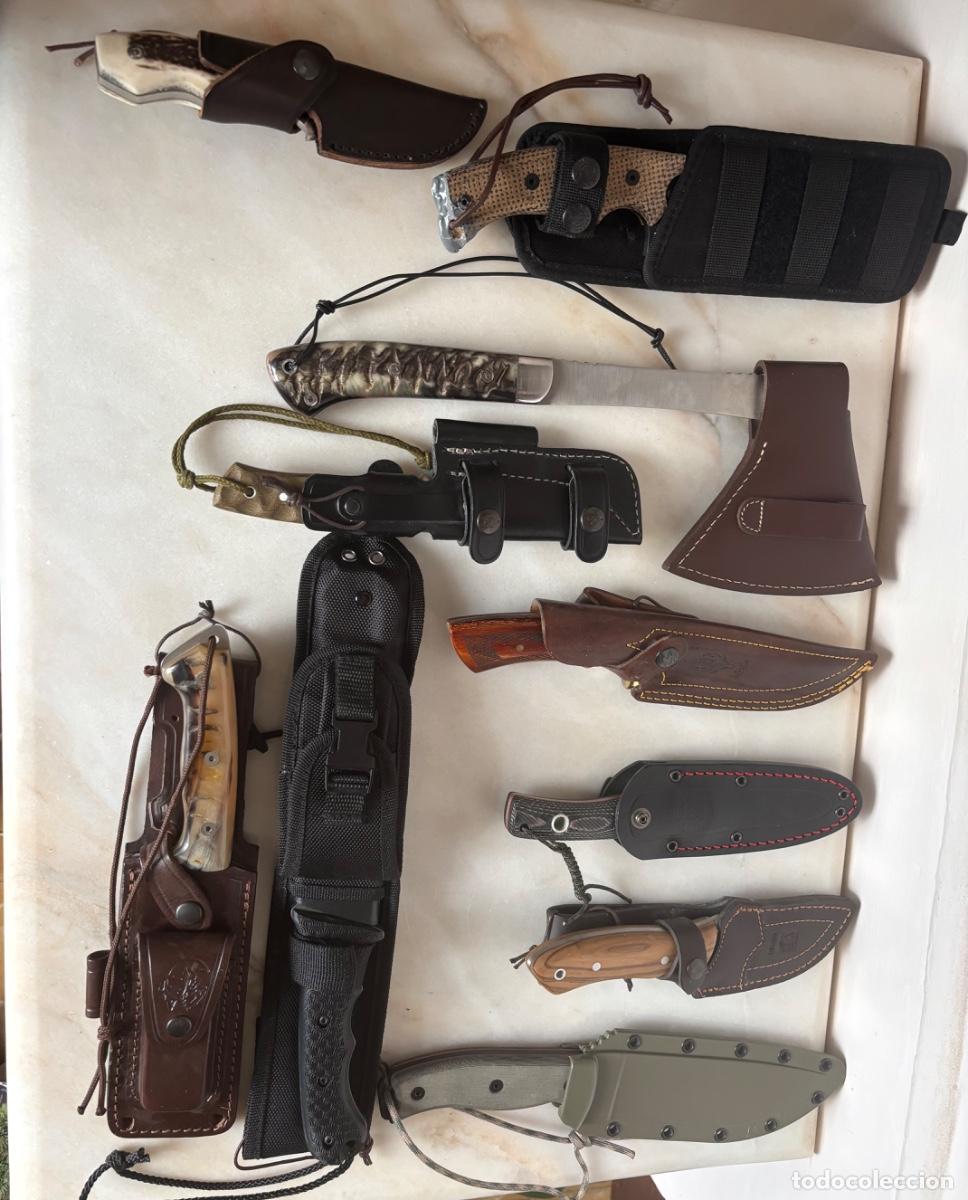 Militaria: Lote 10 Cuchillos y Hacha Premium de Colecci&oacute;n