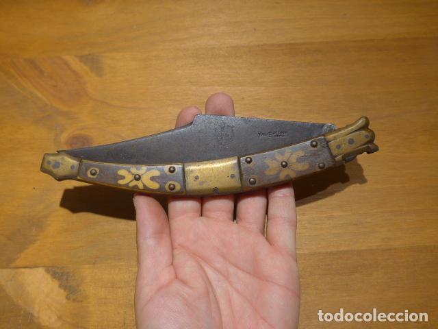 Militaria: Antigua gran navaja francesa marcada BECHON GORCE original del siglo XIX