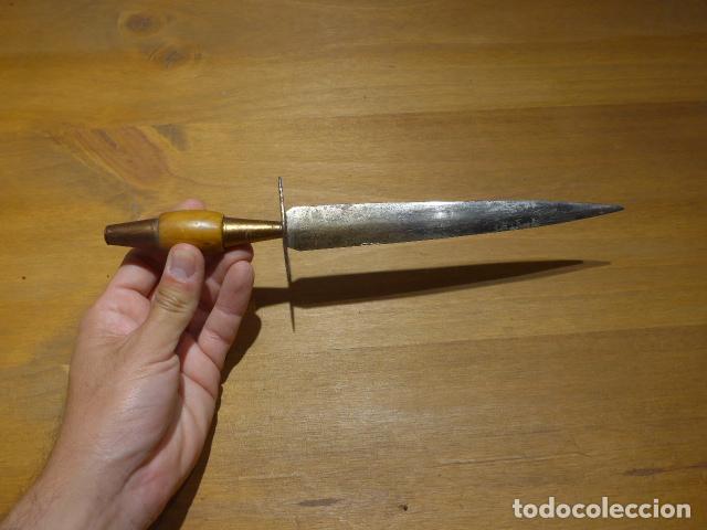Militaria: Antiguo cuchillo espa&ntilde;ol de albacete, tipo alcazar, original de principios s.XX