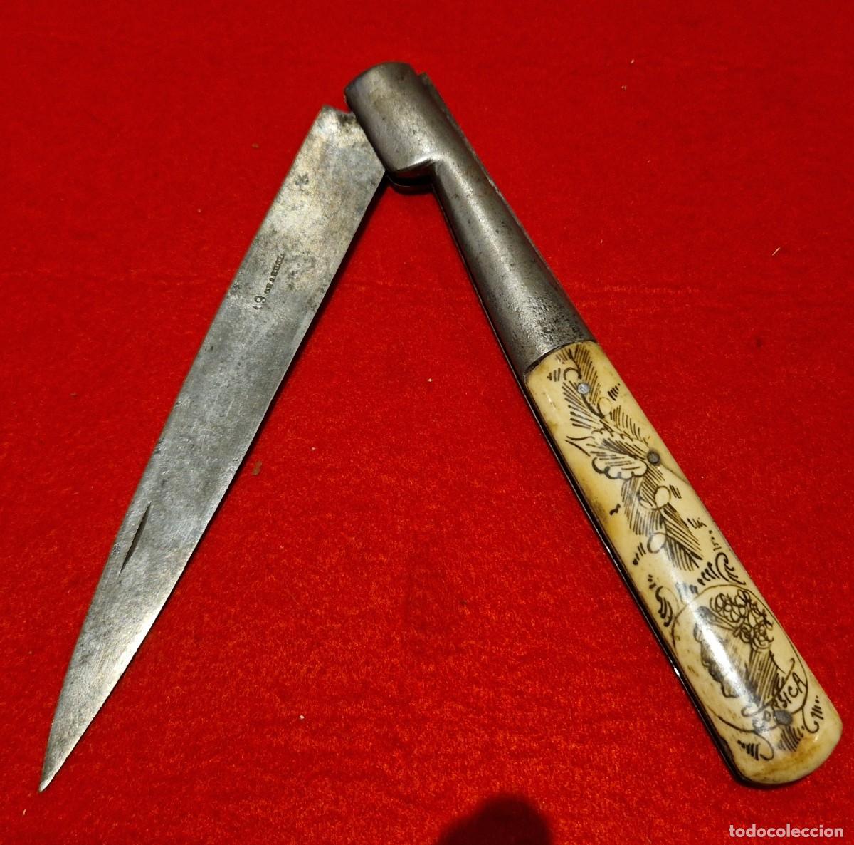 Militaria: Antigua navaja francesa vendetta corsa
