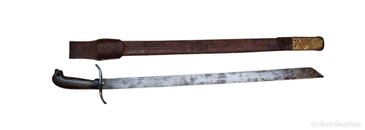 Militaria: (NA-260306)MACHETE EJERCITO ESPA&Ntilde;OL GUERRA DE CUBA MARCA LLAVE & C&ordf;.ACERO FUNDIDO