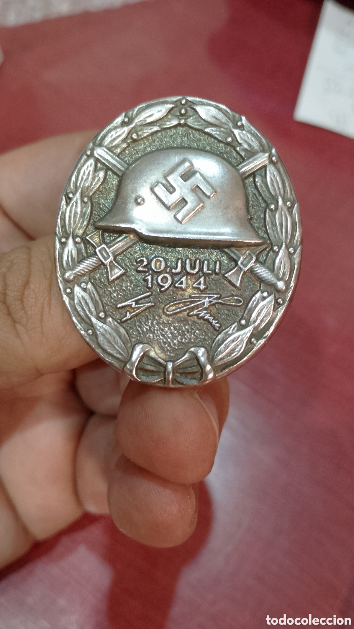 Militaria: Insignia militar distintivo Alem&aacute;n herido del 20 de julio de 1944 atentado fallido contra Hitler