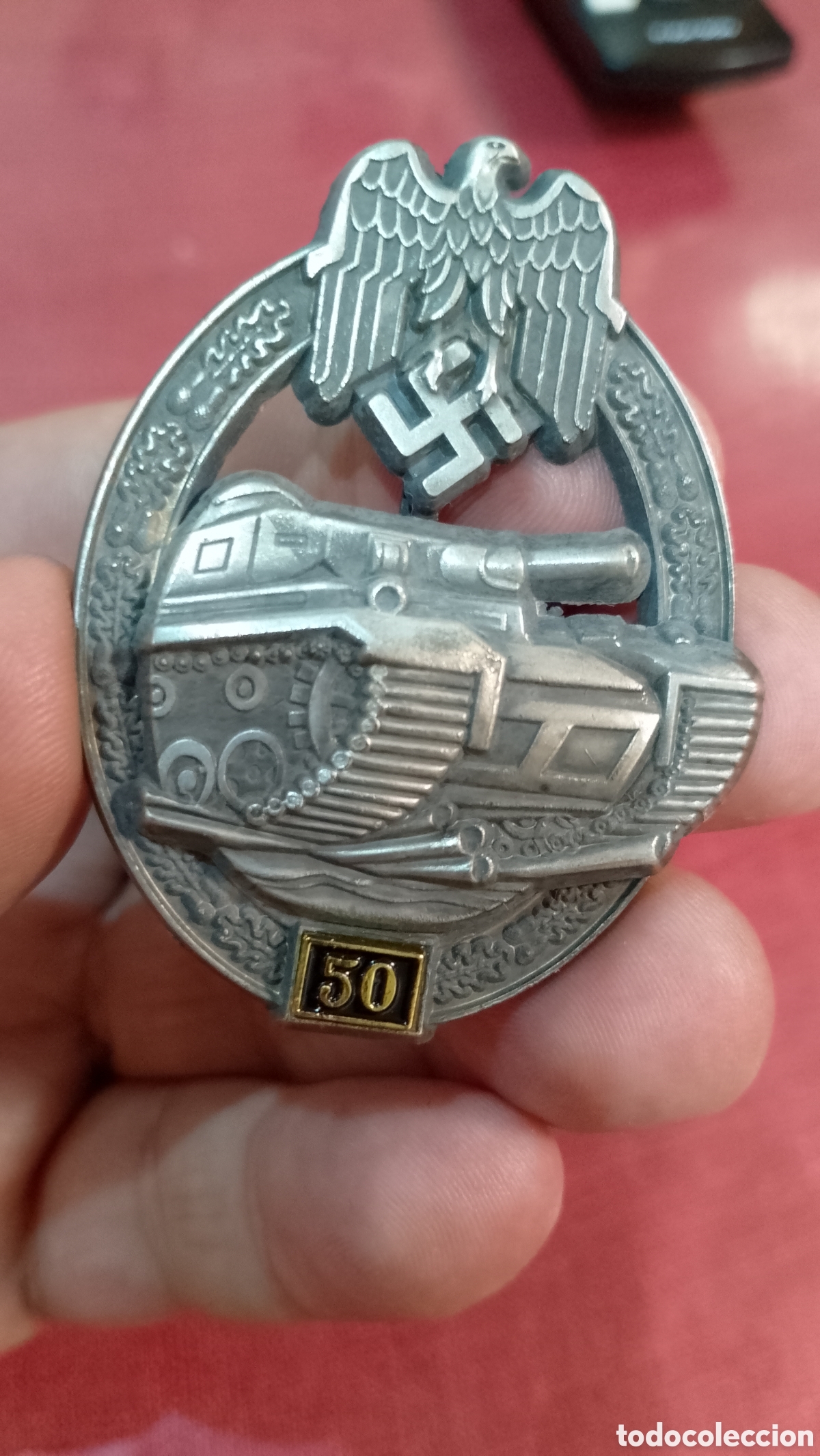 Militaria: Insignia militar Alemana de asalto panzer segunda guerra mundial