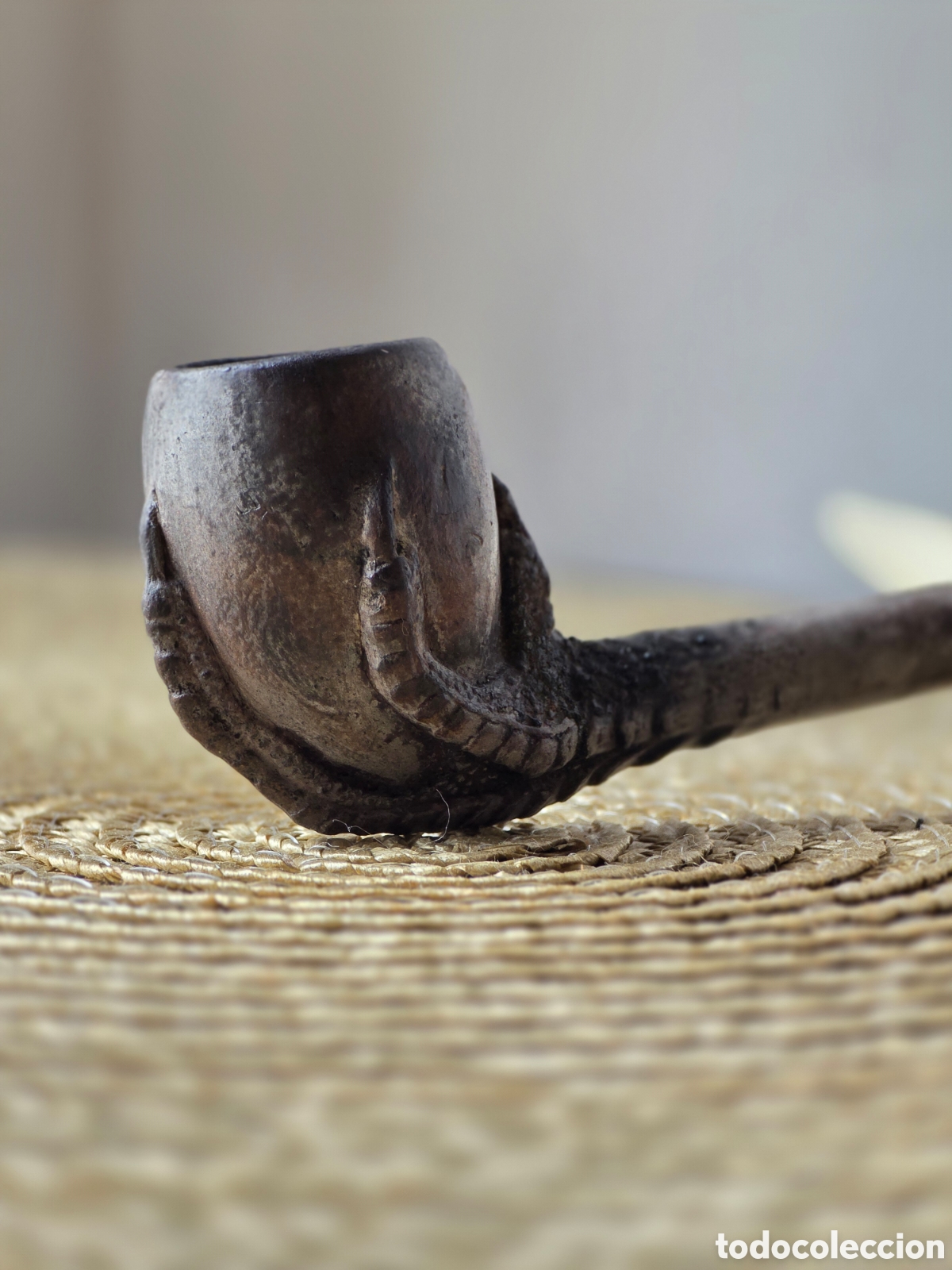 Militaria: Pipa de arcilla antigua Maison Gambier siglo XIX