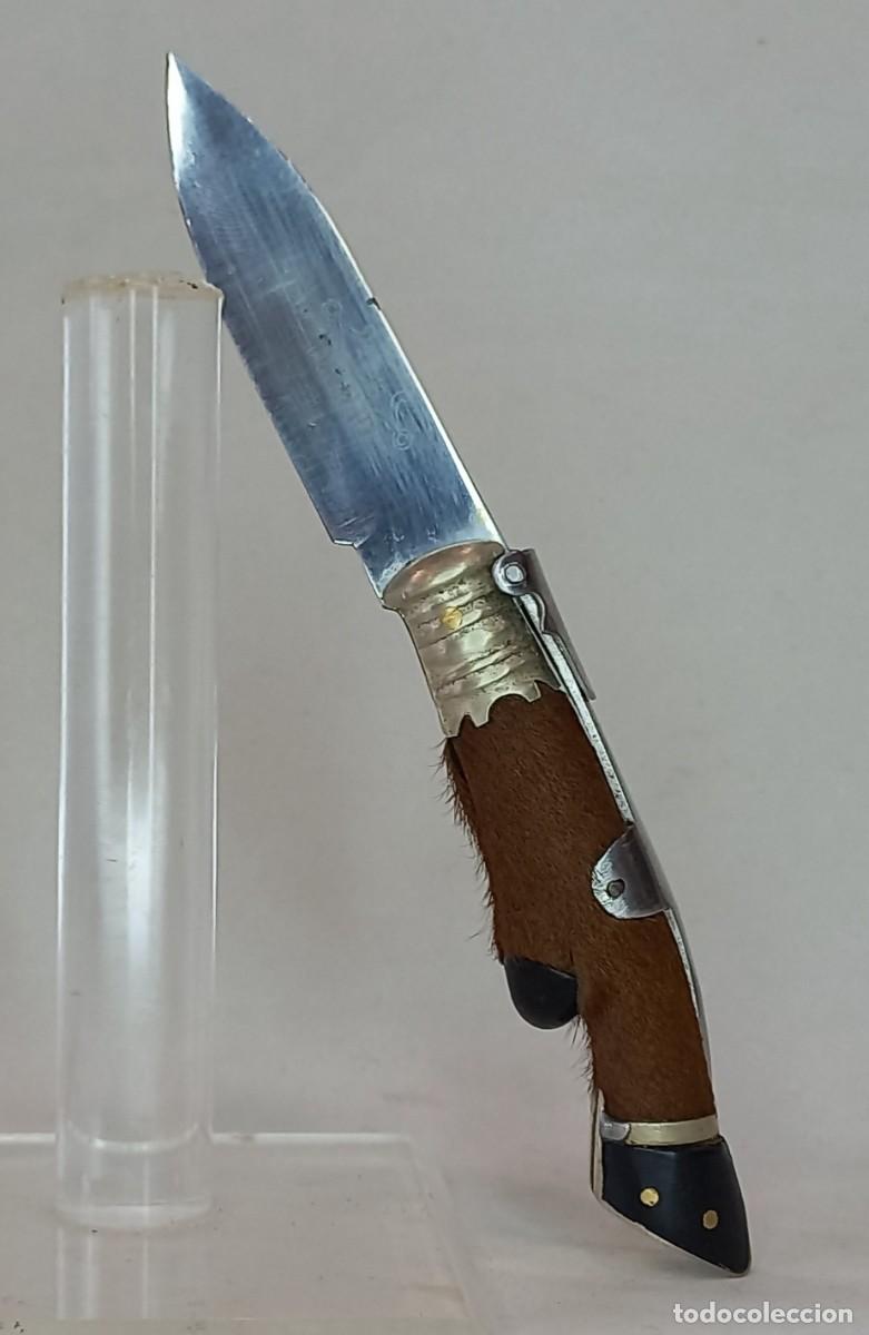 Militaria: ANTIGUA NAVAJA ARTESANAL DE ALBACETE CON EMPU&Ntilde;ADURA DE PEZU&Ntilde;A