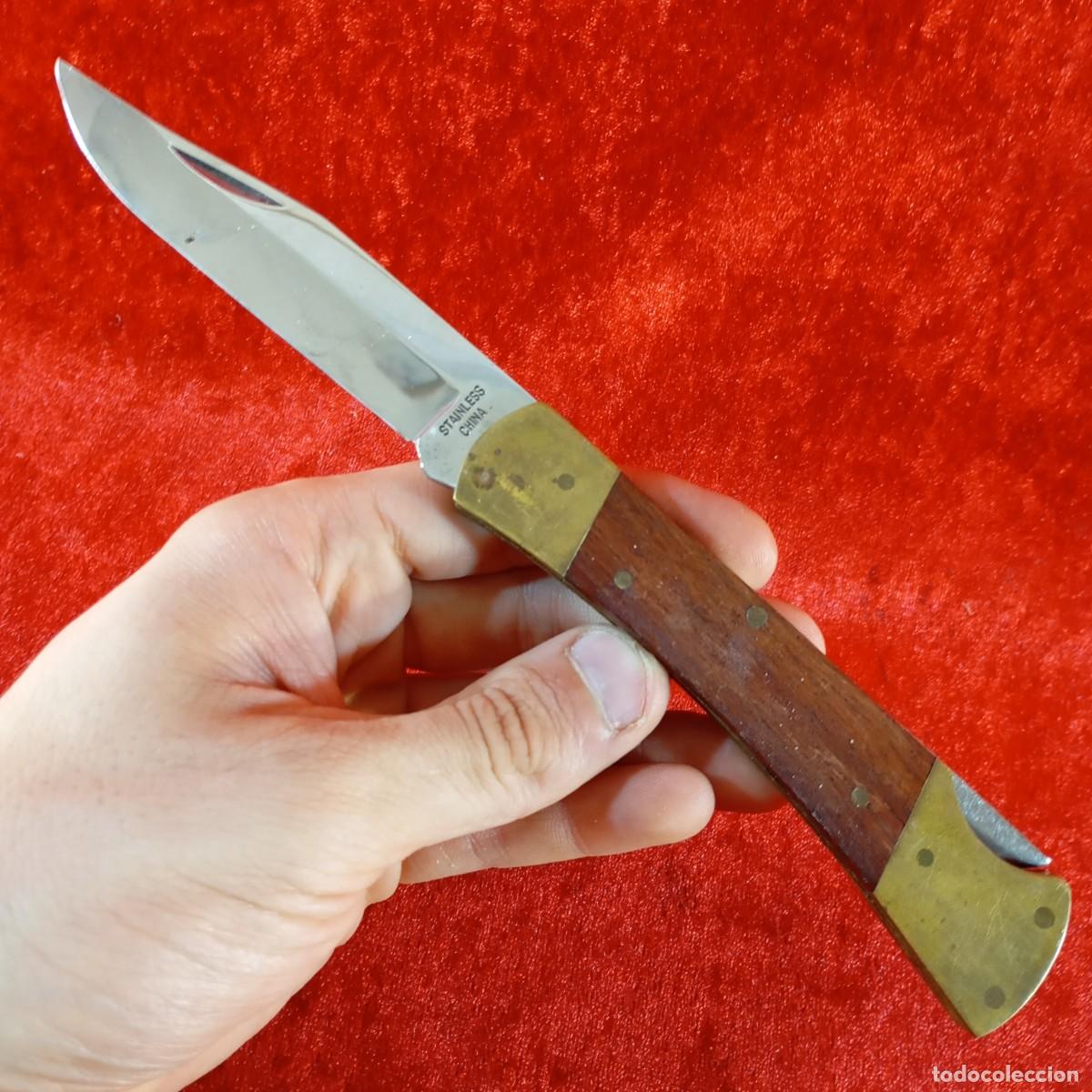 Militaria: NAVAJA - INOXIDABLE - 22 CM TOTAL ABIERTA - PIEZA DE COLECCI&Oacute;N / 639
