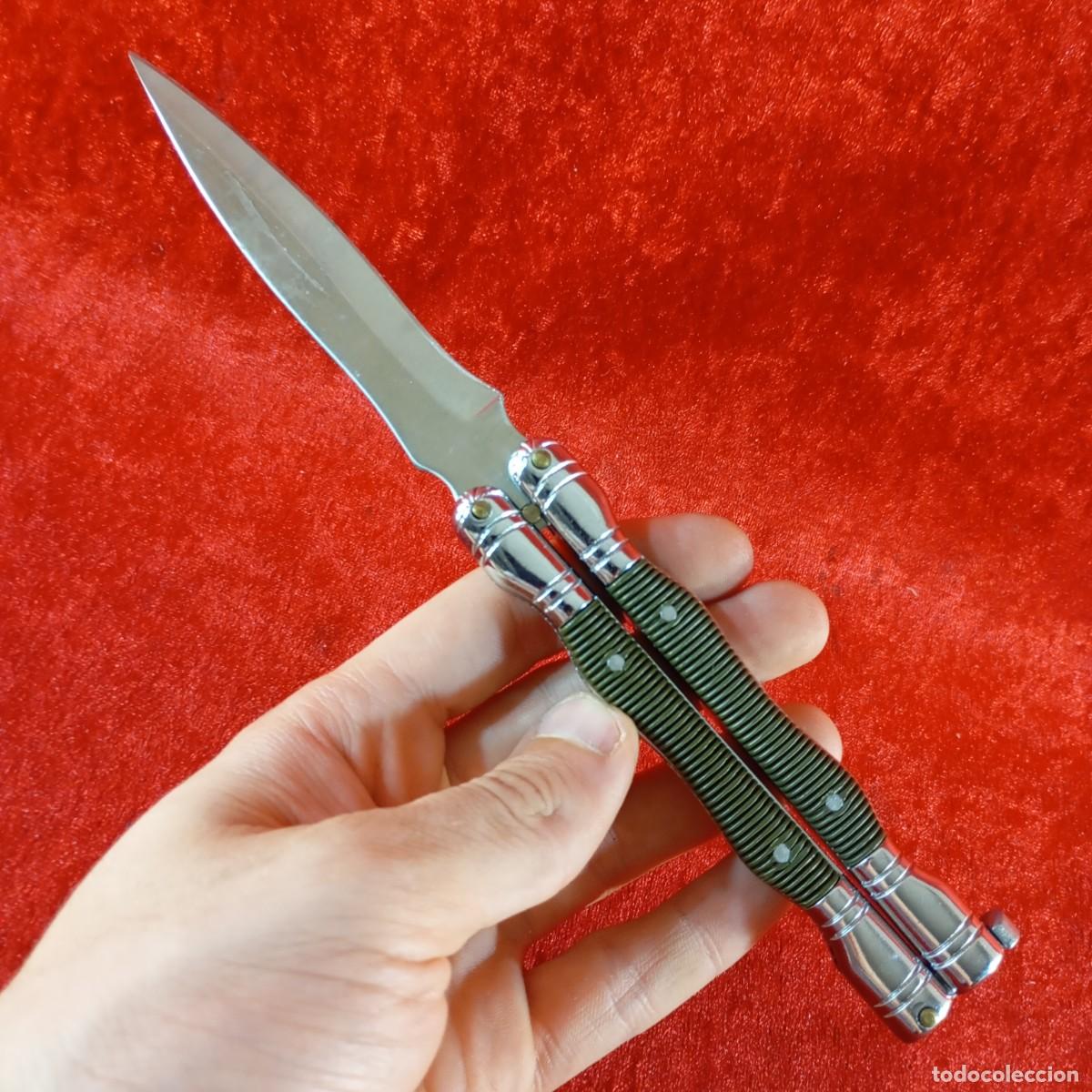 Militaria: NAVAJA - AND&Uacute;JAR - RARA - INOXIDABLE - 22,5 CM TOTAL ABIERTA - PIEZA DE COLECCI&Oacute;N / 642