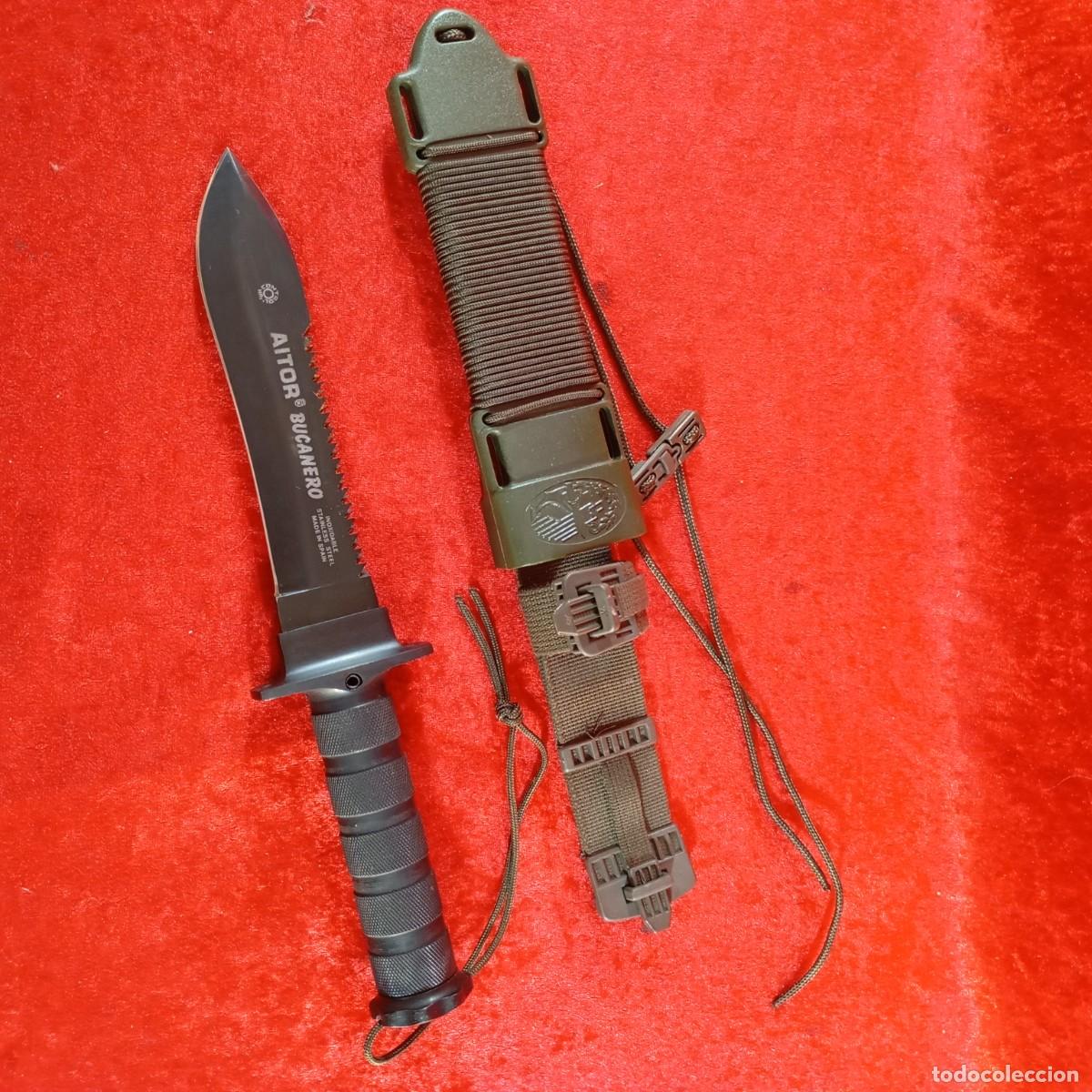 Militaria: MACHETE AITOR BUCANERO - MADE IN SPAIN - INOX - 32 CM TOTAL - CON FUNDA - PIEZA DE COLECCI&Oacute;N / 652