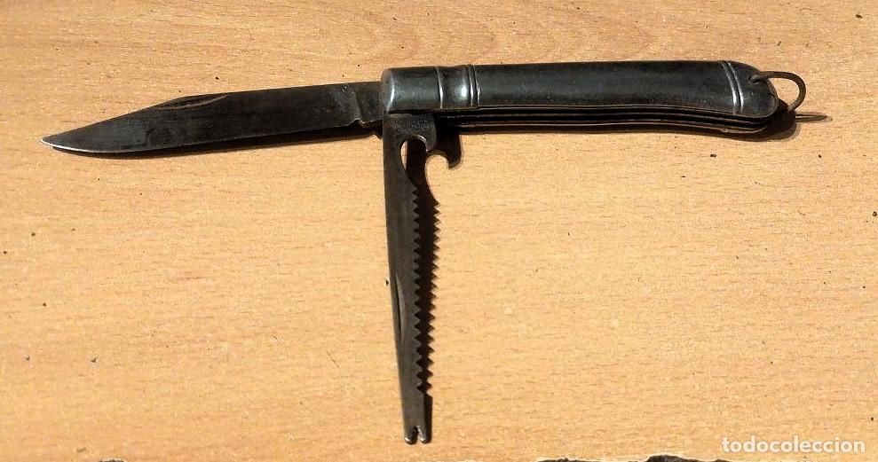 Militaria: antigua navaja inglesa multiusos marca Richards Sheffield