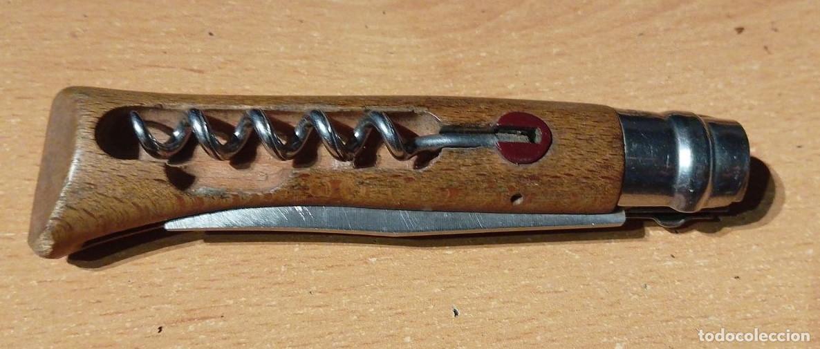 Militaria: antigua navaja opinel numero 10 con sacacorchos