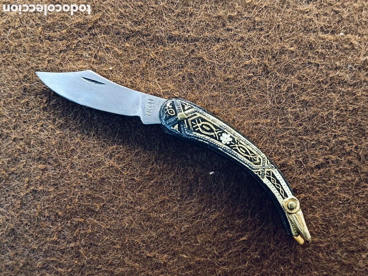 Militaria: BONITA NAVAJA ORO DAMASQUINADO . TOLEDO