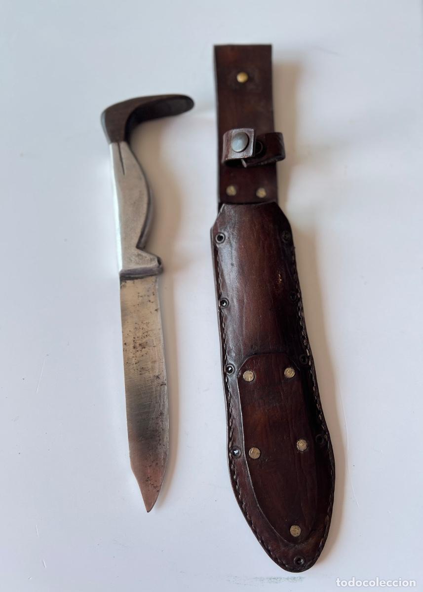Militaria: Pu&ntilde;al 30 cm con funda de cuero - Foto 2